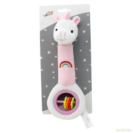 Grzechotka z dźwiękiem 25 cm różowa/miętowa 25 cm