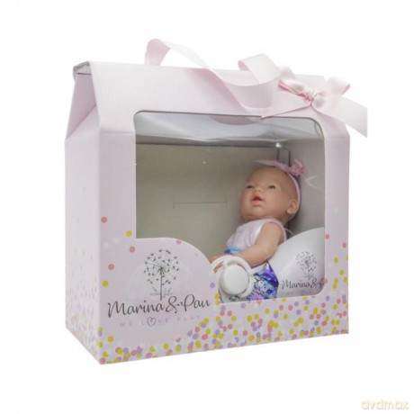 Hiszpańska Lalka bobas 21 cm Mini Sirenita w zestawie śpiworek, smoczek 242