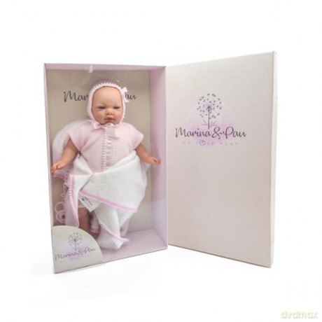 Hiszpańska Lalka bobas 42 cm Sweet Baby w zestawie kocyk, smoczek 702