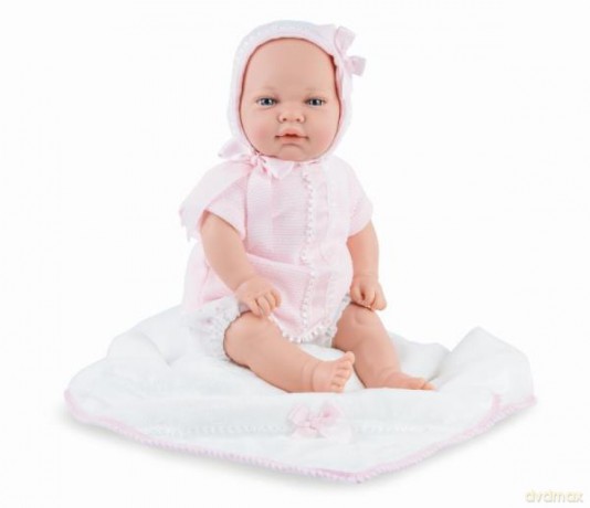 Hiszpańska Lalka bobas 42 cm Sweet płacze w zestawie kocyk, smoczek 703