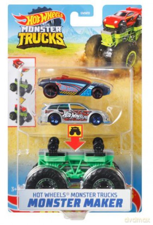 Hot Wheels Monster Trucks Pojazd Monster Maker mix GWW13