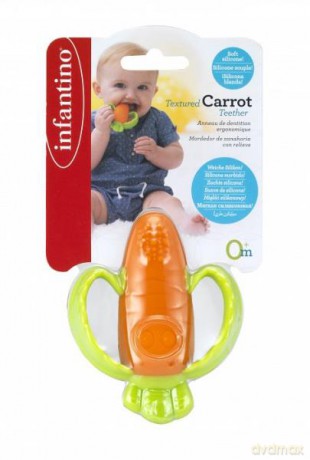 Infantino 216216N Gryzaczek silikonowy Marchewka [GRA]