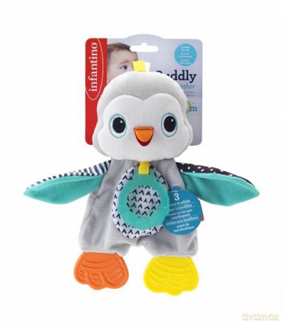 Infantino 316329 Pluszowy Pingwin z gryzaczkami [GRA]