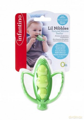 Infantino 316577 Silikonowy gryzaczek Groszek [GRA]