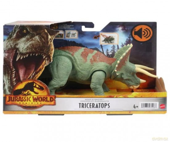 Jurassic World Dinozaur Dziki ryk Triceratops dinozaur HDX34 HDX17 [FIGURKA]
