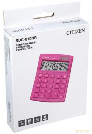 Kalkulator CITIZEN SDC-810NRPKE 10 cyfr 127x105mm różowy