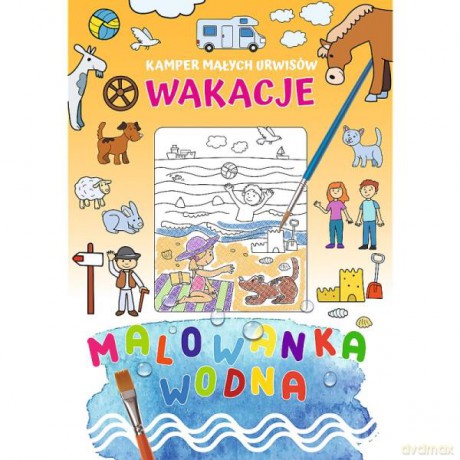 Kamper małych urwisów. Malowanki wodne. Wakacje 09758