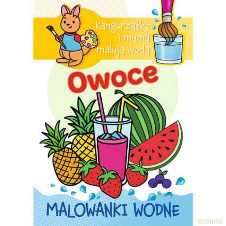 Kangurzątko i mama malują wodą. Malowanki wodne. Owoce 09628