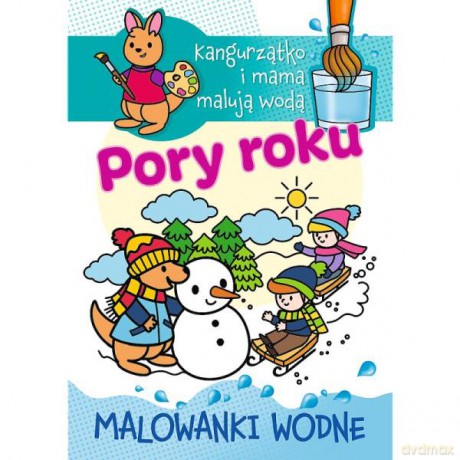 Kangurzątko i mama malują wodą. Malowanki wodne. Pory roku 09642