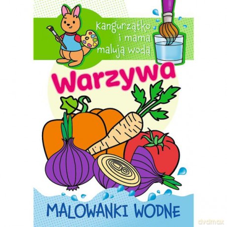 Kangurzątko i mama malują wodą. Malowanki wodne. Warzywa 09635