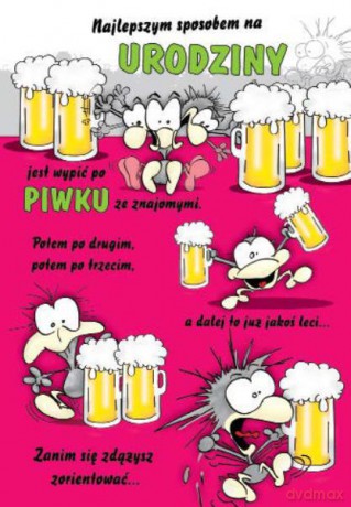Karnet złoty Urodzinowy