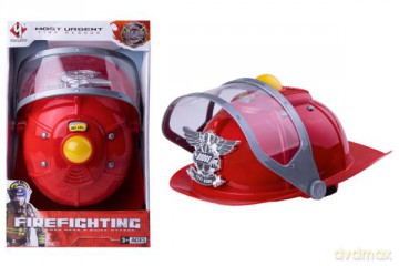 Kask strażacki z dźwiękiem w kartonie 5930
