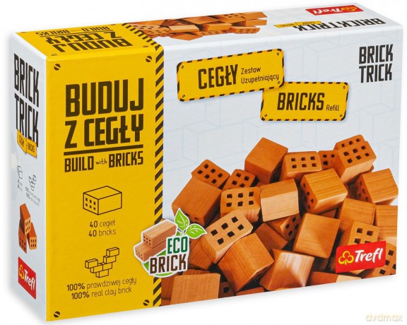 Klocki Brick Trick cegły połówki 40 sztuk 61554 [KLOCKI]