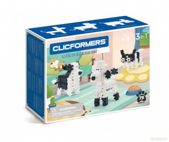 Klocki CLICFORMERS Black and white friends 74el 806002 [KLOCKI]