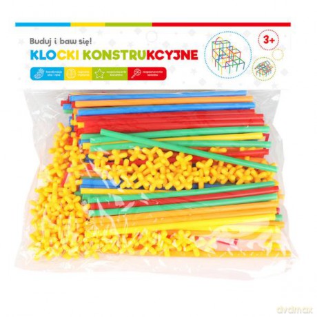 Klocki konstrukcyjne - Słomki 220 el. 112664 [KLOCKI]