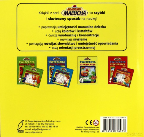 Akademia Malucha Zabawy Edukacyjne Czterolatka [KSIĄŻKA]