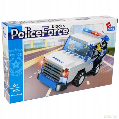 Klocki konstrukcyjne Alleblox Policja 107el 27x17x5 48/96 492822 [KLOCKI]