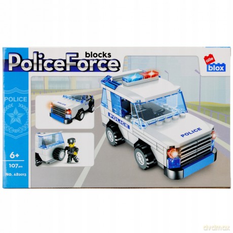 Klocki konstrukcyjne Alleblox Policja 107el 27x17x5 48/96 492822 [KLOCKI]