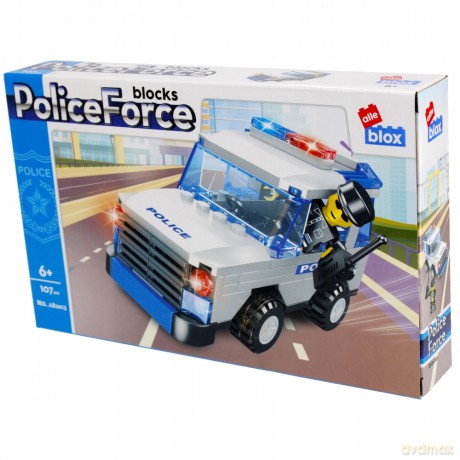 Klocki konstrukcyjne Alleblox Policja 107el 27x17x5 48/96 492822 [KLOCKI]