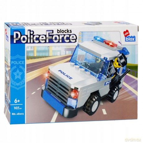 Klocki konstrukcyjne Alleblox Policja 107el 27x17x5 48/96 492822 [KLOCKI]