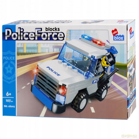 Klocki konstrukcyjne Alleblox Policja 107el 27x17x5 48/96 492822 [KLOCKI]