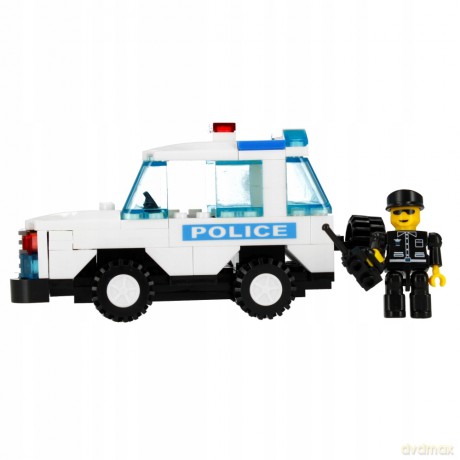 Klocki konstrukcyjne Alleblox Policja 107el 27x17x5 48/96 492822 [KLOCKI]