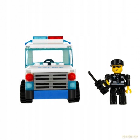 Klocki konstrukcyjne Alleblox Policja 107el 27x17x5 48/96 492822 [KLOCKI]