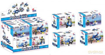 Klocki konstrukcyjne Alleblox Policja 63-64el AB2000 mix [KLOCKI]