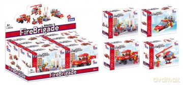 Klocki konstrukcyjne Alleblox Straż Pożarna 96-104el AB1005 mix [KLOCKI]