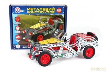 Klocki konstrukcyjne metalowe Retro samochód 284el 4821 TechnoK [KLOCKI]