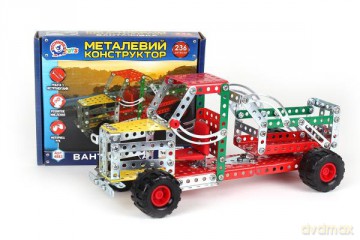 Klocki konstrukcyjne metalowe Truck ciężarówka 236el 4883 TechnoK mix [KLOCKI]