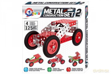 Klocki konstrukcyjne metalowe zestaw 2 Designer metal 125el 6405 TechnoK [KLOCKI]