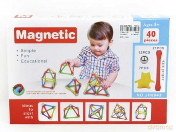 Klocki magnetyczne 40 el. BKL02995 [KLOCKI]