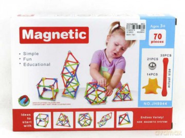 Klocki magnetyczne 70 elementów BKLO3954 [KLOCKI]