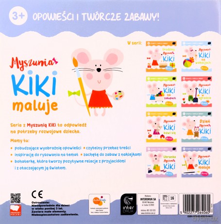 Kolorowanka 21x21 16 z naklejkami Myszunia 1