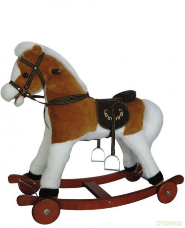 Koń na biegunach / kołach z dźwiekiem, rusza mordą