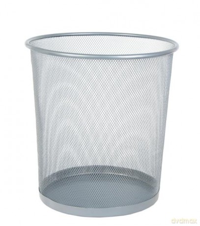 Kosz na śmieci siatkowy 15L metal srebrny