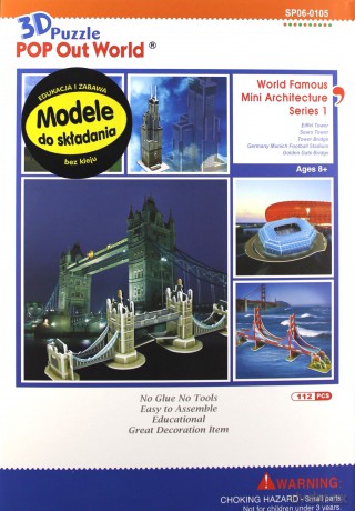 Światowa Architektura 1 Modele Do Składania 3D (twarda) [KSIĄŻKA]