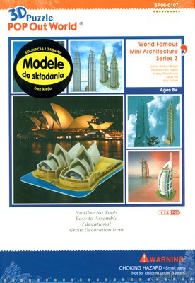 Światowa Architektura 3 Modele Do Składania 3D (twarda) [KSIĄŻKA]