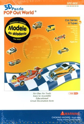Auta 8 Modeli Modele Do Składania 3D (twarda) [KSIĄŻKA]