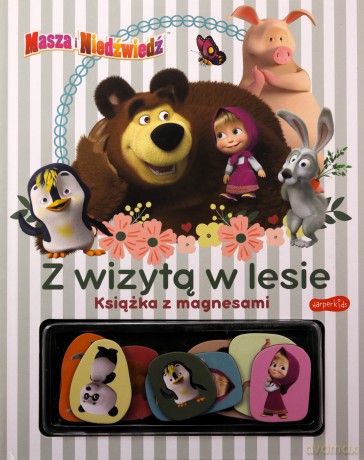 Książka z magnesami. Z wizytą w lesie. Masza i Niedźwiedź