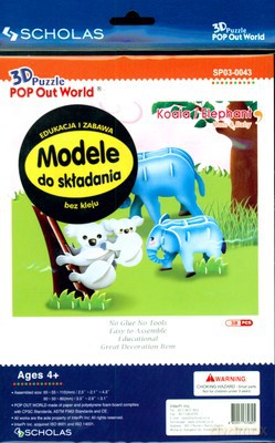 Koala Słoń Modele Do Składania 3D (twarda) [KSIĄŻKA]