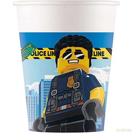 Kubeczki papierowe (WM) Lego City, 200 ml, 8 szt. (SUP label)