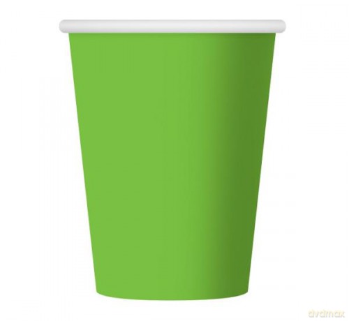 Kubeczki papierowe jednokolorowe pistacjowe 270 ml 6 szt. PF-KJP