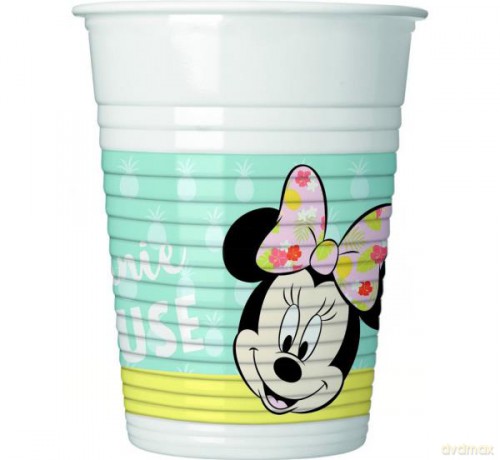 Kubeczki plastikowe "Minnie Tropical Disney", 200 ml 8szt