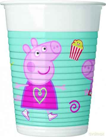 Kubeczki plastikowe (WM) Peppa Pig Messy Play, 200 ml, 8 szt. (SUP label)