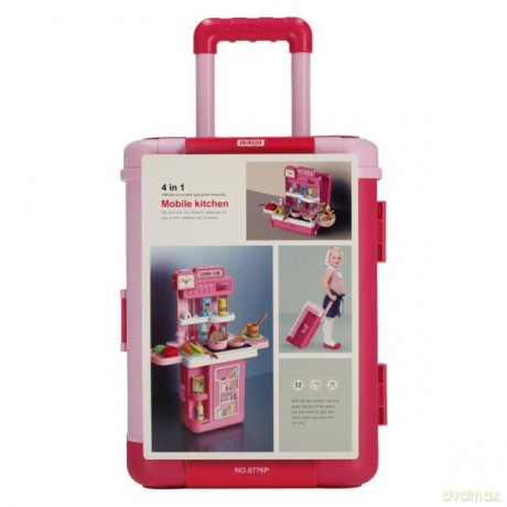 Kuchnia na baterie + oświetlenie akcesoria 4w1 walizka 482425