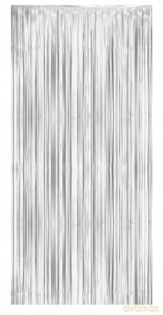 Kurtyna matowa srebrna 100x200 cm