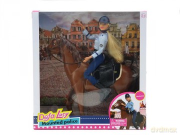 Lalka 29 cm policjantka na koniu 534414 mix