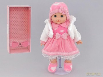 Lalka 40 cm dziewczynka serca PL 536807 w pudełku